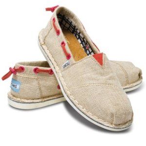 TOMS Women's Burlap Bimini Stitchout Slip-on Boat Shoes Loafers Flats Size 7 VGC